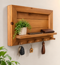 Cache tableau électrique et porte-clé en bois